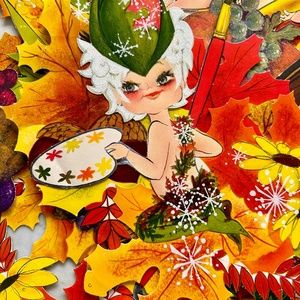 Vintage 17 Piece School Board Cut-Out Decorations with Fairies!